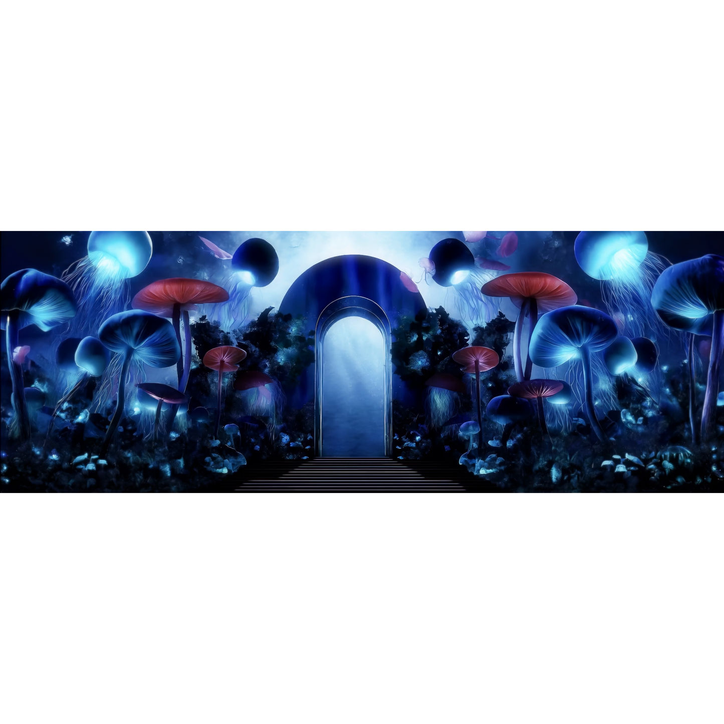 Premium Underwater Secret Realm: Glowing Jellyfish & Colorful Floral Jungle. High-Impact VJ Loop for Livehouse, Nightclubs & Psychedelic Stage LED Displays. 🪼🌺🌊✨