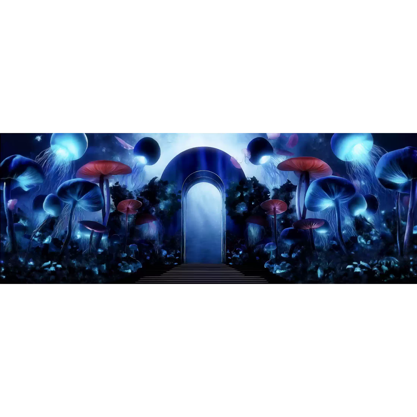 Premium Underwater Secret Realm: Glowing Jellyfish & Colorful Floral Jungle. High-Impact VJ Loop for Livehouse, Nightclubs & Psychedelic Stage LED Displays. 🪼🌺🌊✨