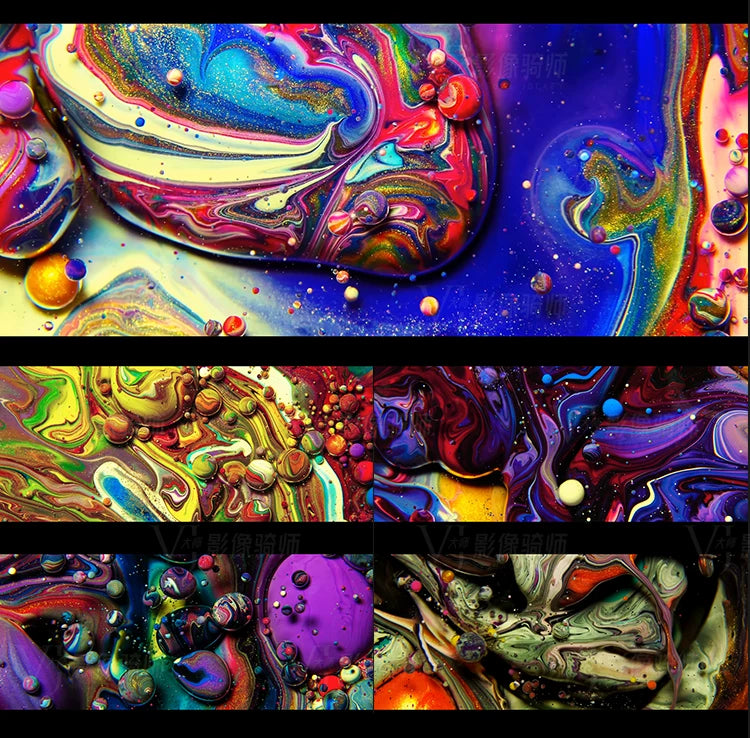 Visual Pack 🎬 | Colorful Flowing Liquid Oil Drops Visual | LED Large Screen VJ Loop Background 4K ✨💧🔥