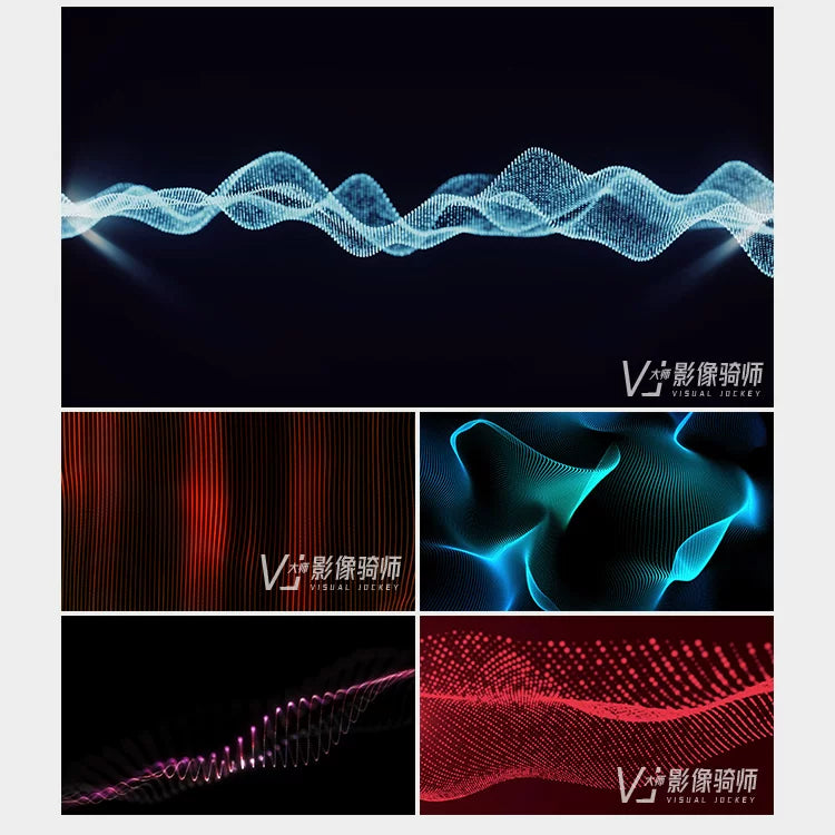Visual Pack 🎬 | Beautiful Abstract Glowing Particles & Lines | Stage Live LED Background for Bar VJ Video 4K ✨