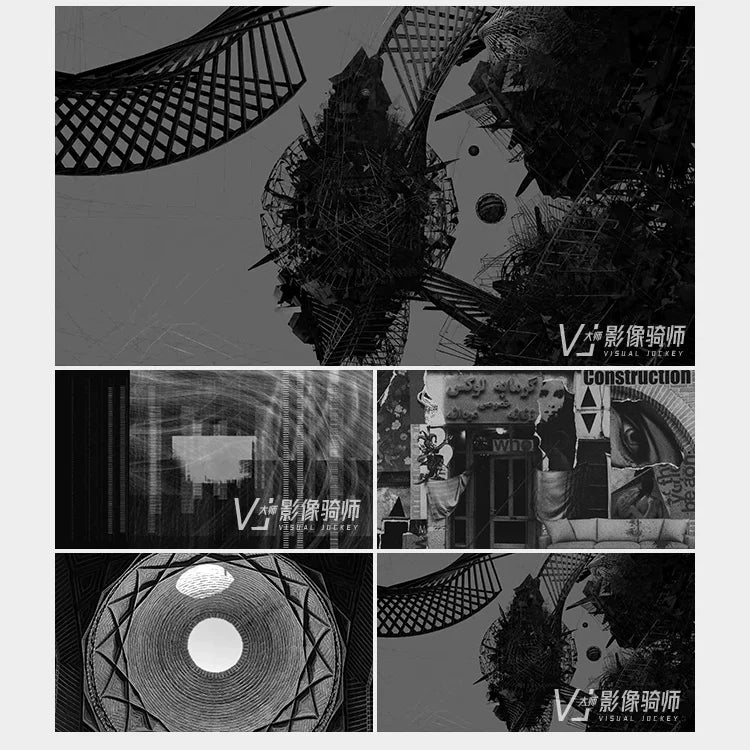 Visual Pack 🎬 | Dynamic Black & White Abstract Dots & Lines Visual | Flicker Noise LED Dance Stage VJ Loop ✨⚫⚪