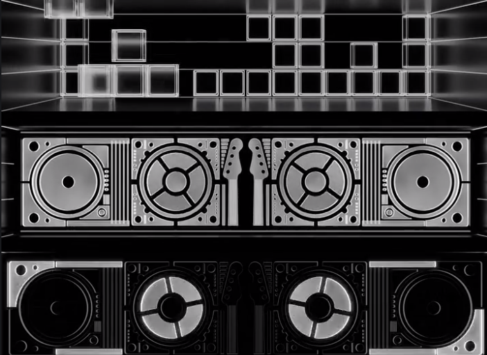 ⚪ Black & White Line Blocks Widescreen Material Live Streaming LED Large Screen KTV Stage Background VJ Video Material for Bar - MICHIGO STUDIO