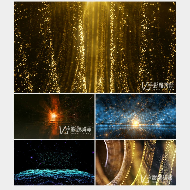 Visual Pack 🎬 | Dreamy Particle Rain & Starry Sky Background | Bar Stage Live LED Screen VJ Loop 4K ✨🌌💃🎶