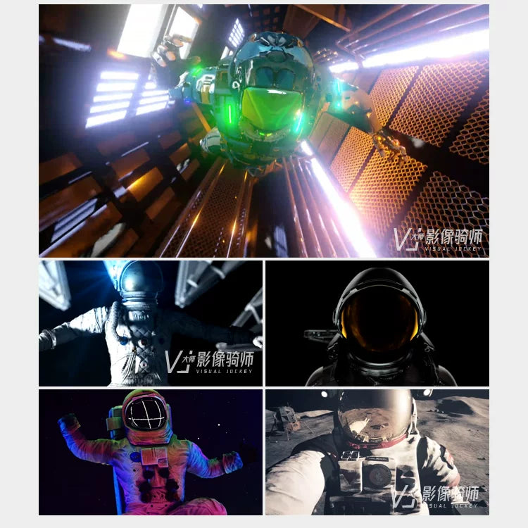 Visual Pack 🎬 | Alien Sci-Fi Astronaut 👩‍🚀 Interstellar Character | Space LED VJ Video Background for Bar & Nightclub