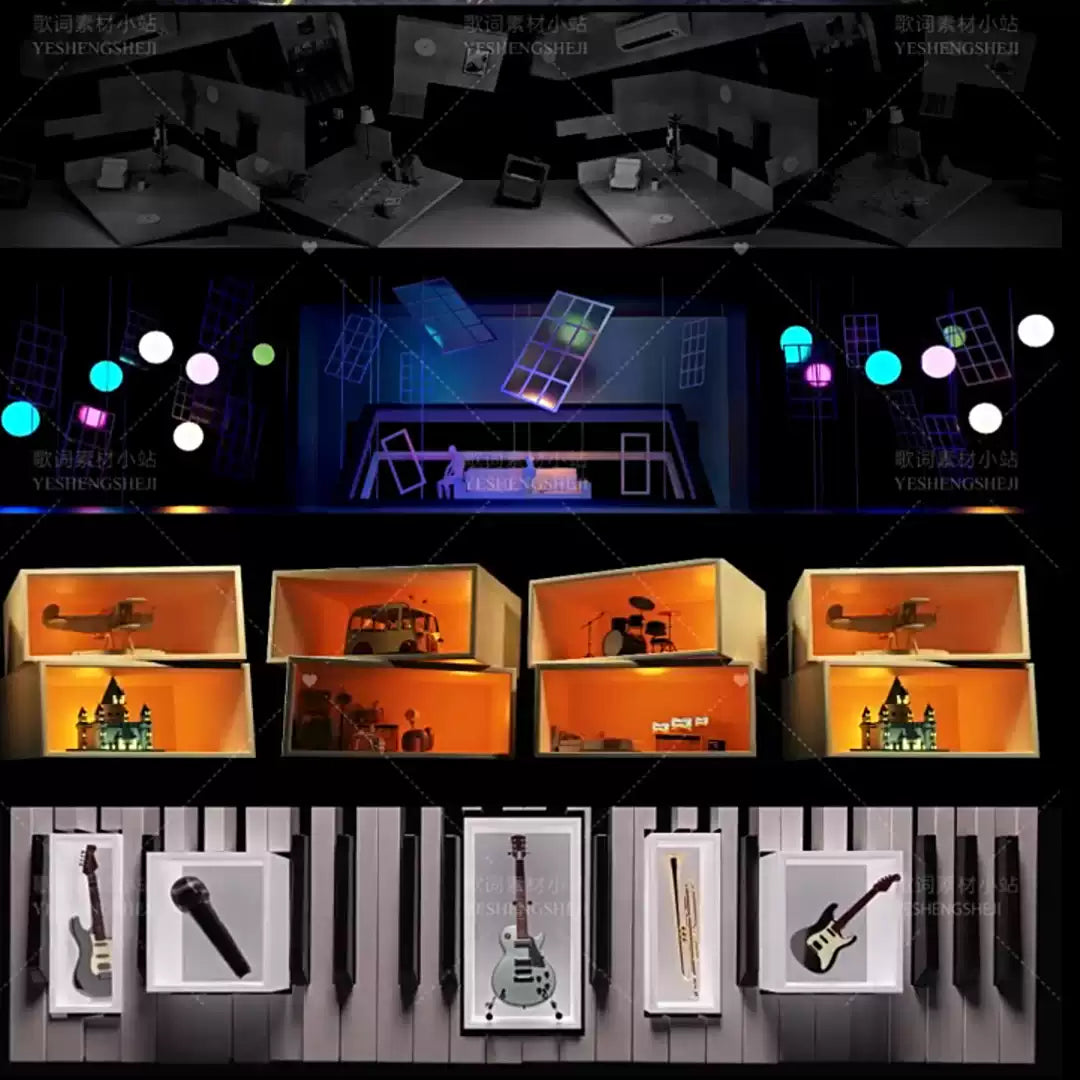 Widescreen Industrial VJ Visuals 🎹 Piano in Container with Cinematic Smoke Effects | Artistic Picture Frame Background for Livehouse & Stage LED Display 🌫️🖼️