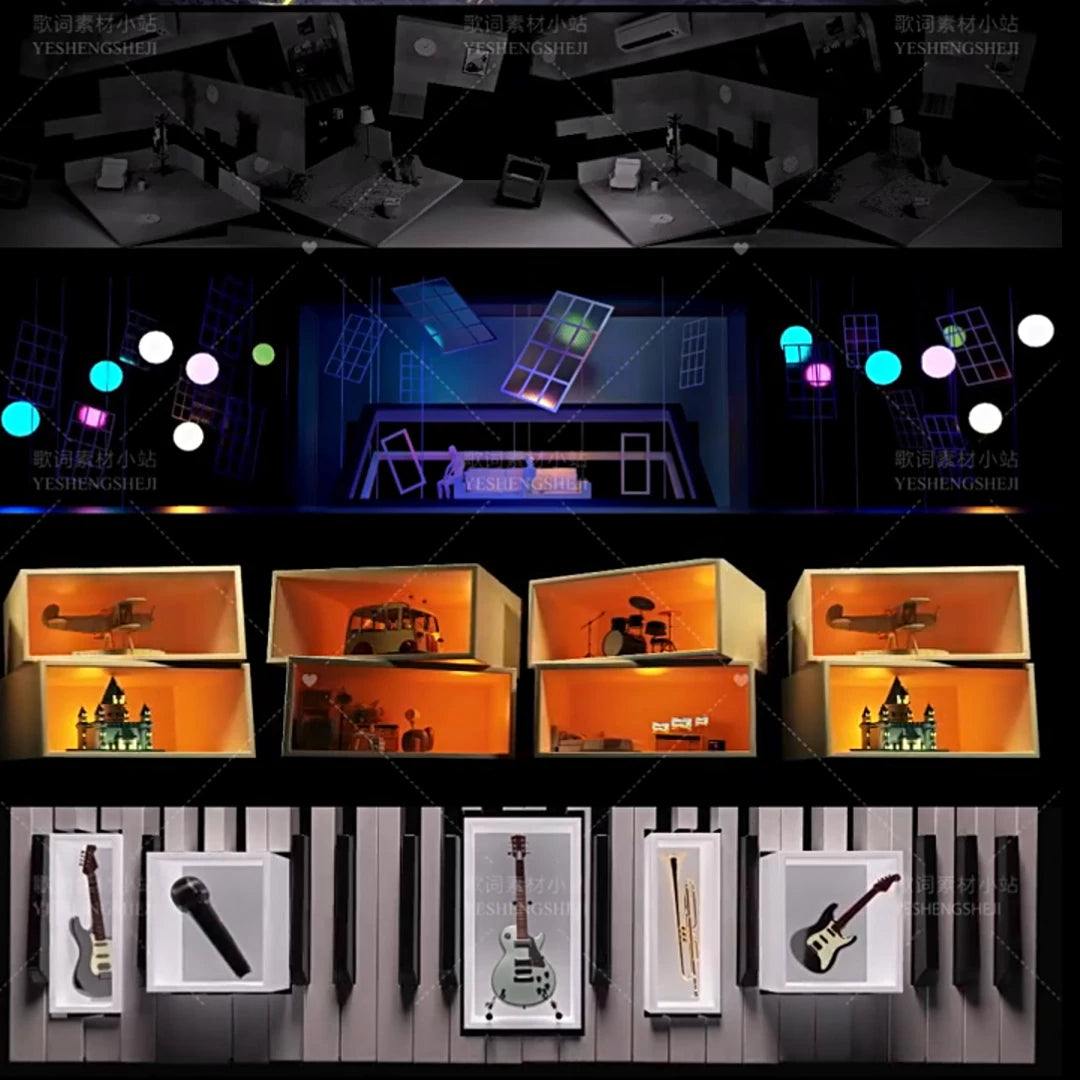Widescreen Industrial VJ Visuals 🎹 Piano in Container with Cinematic Smoke Effects | Artistic Picture Frame Background for Livehouse & Stage LED Display 🌫️🖼️