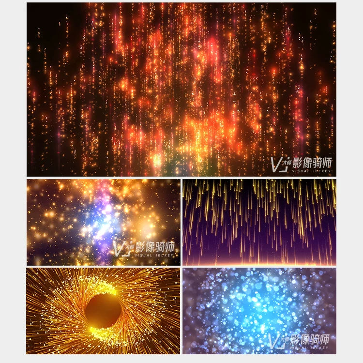 Visual Pack 🎬 | Dreamy Particle Rain & Starry Sky Background | Bar Stage Live LED Screen VJ Loop 4K ✨🌌💃🎶