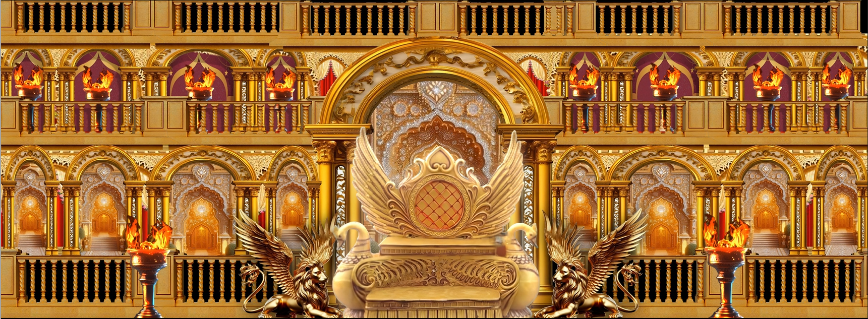 VISUAL | 🏛️ Exotic divine architecture, grand scenes, dance gala, ethnic performances, LED large screen, stage background video - MICHIGO STUDIO