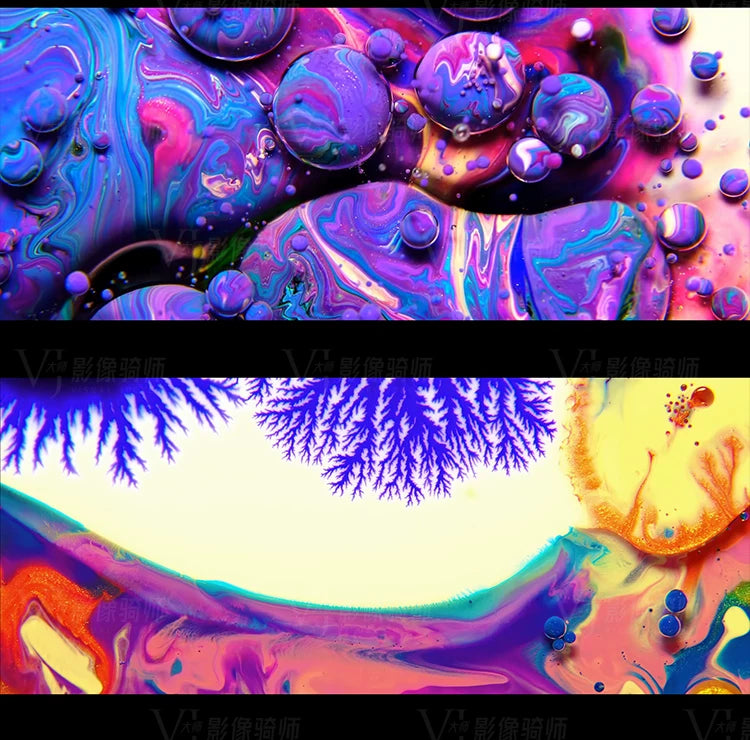 Visual Pack 🎬 | Colorful Flowing Liquid Oil Drops Visual | LED Large Screen VJ Loop Background 4K ✨💧🔥