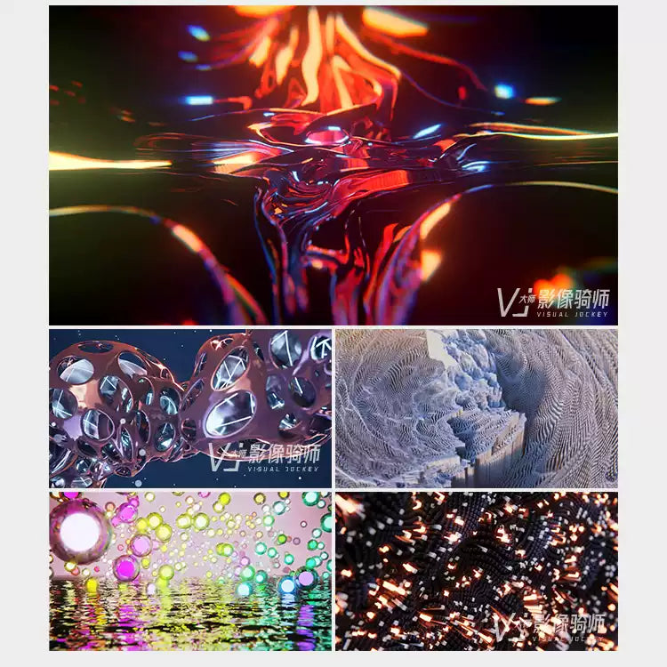 Visual Pack 🎬 | 3D Cool Liquid Metal Visual | LED Nightclub Band Live Stage VJ Loop 4K ✨⚙️🔥
