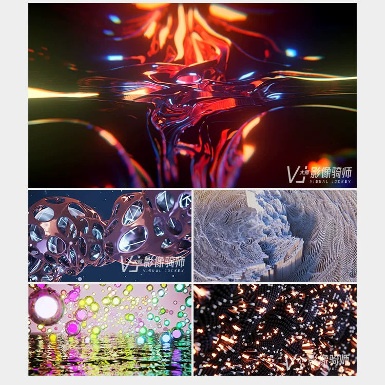Visual Pack 🎬 | 3D Cool Liquid Metal Visual | LED Nightclub Band Live Stage VJ Loop 4K ✨⚙️🔥