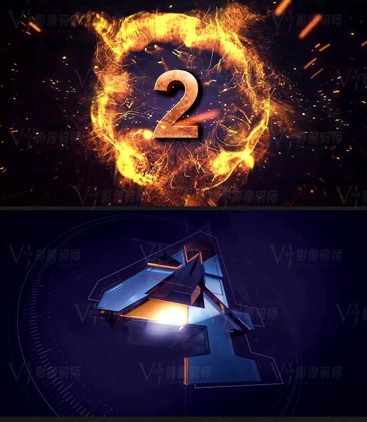 Visual Pack 🎬 | 4K VJ Video of Dynamic Particle Countdown ⏱️✨ for Clubs, Bars & Festival LED Stage 🎶💡