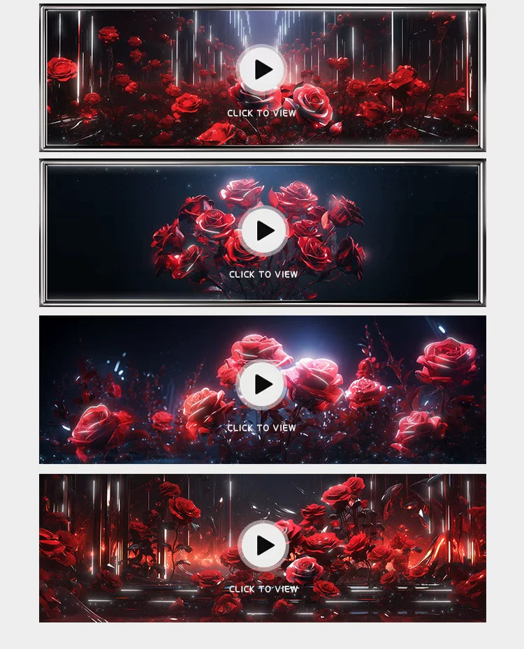Visual Pack 🎬 | 6K Rock Glowing Rose Visual | LED Livehouse Bar KTV Wide-Screen VJ Loop ✨🌹🎸