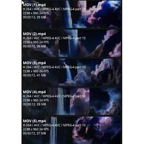 Premium Fantasy Waterfall & Dark Mountains: Cinematic Foggy Landscape. High-Quality VJ Loop for Live House & Large Screen LED Stage Backgrounds. 🌊🌌⛰️💨