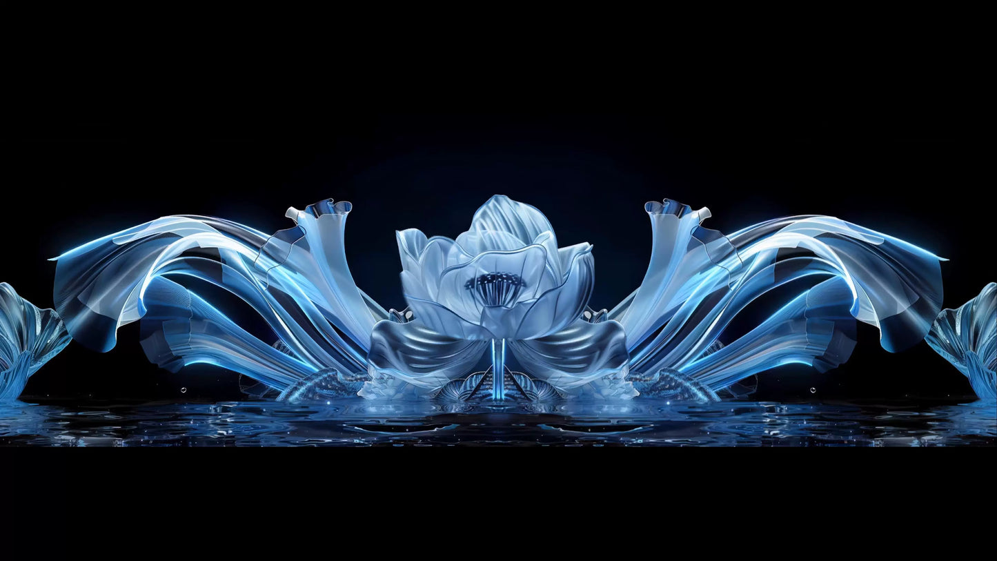 5 Sets 4K Chinese Style Lotus & Flowing Water VJ Loops | Blue & White Porcelain & Crystal Flower LED Backgrounds | Livehouse & Concert Stage Video Material 🪷🏺✨