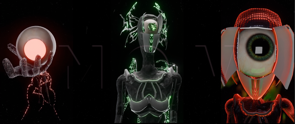 🌐 Naked-Eye 3D Mechanical Tech Characters – Holographic Projection | LED Screen VJ Visual (International) - MICHIGO STUDIO