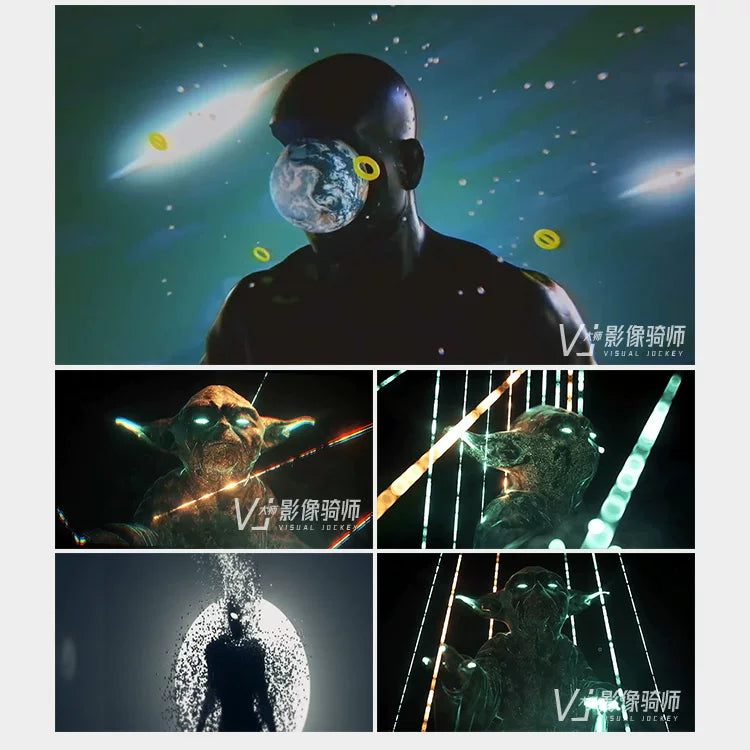 Visual Pack 🎬 | 3D Cyberpunk Character Animation | Dynamic LED Screen Background for Nightclub & Bar VJ Video 🤖🎶