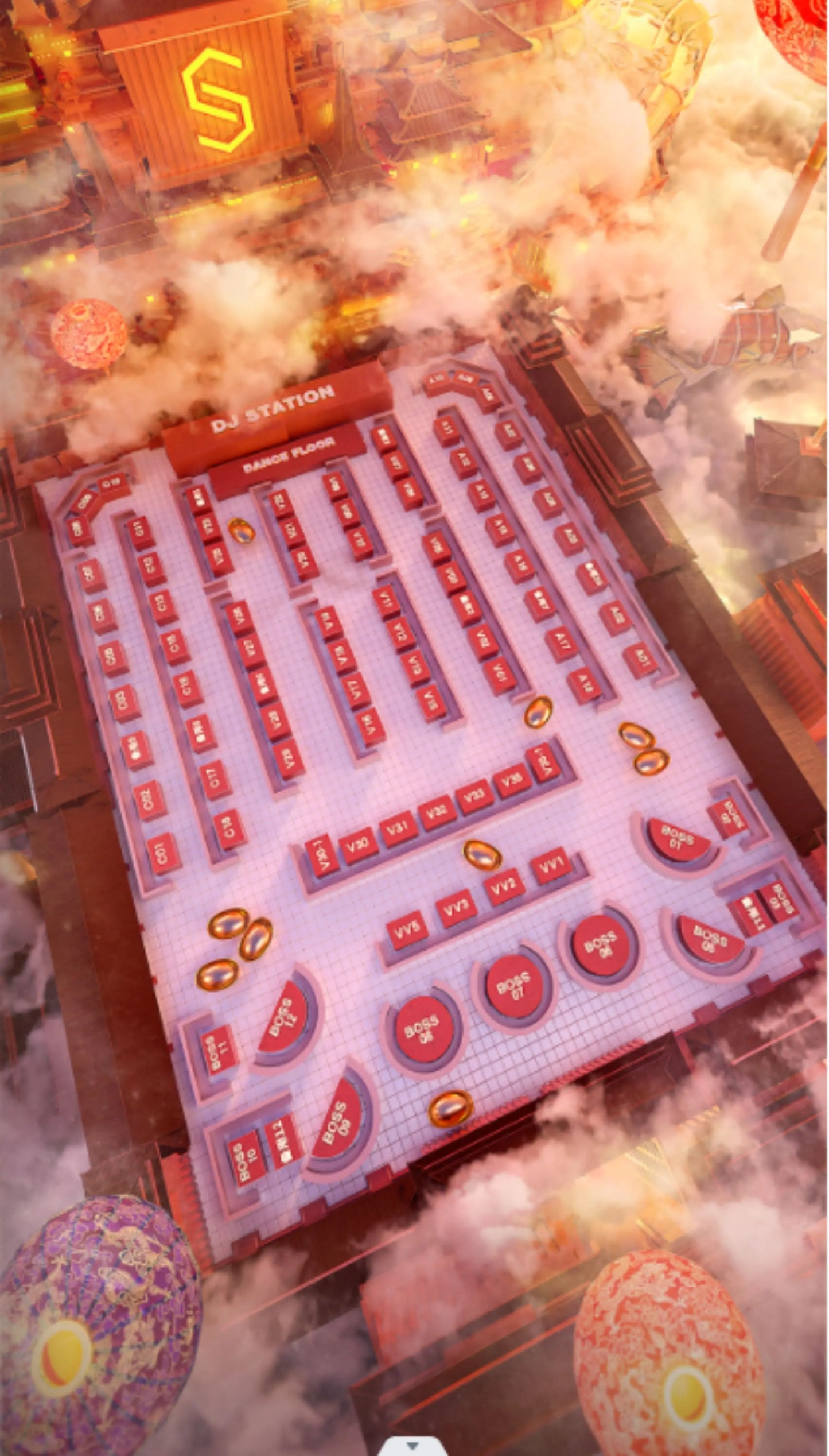 C4D | Dragon Year 2024 Seating Chart KTV Led Bar Club Party 🇨🇳🐉 template logo Text cenima4d [ ProjectFile Visual ] - MICHIGO STUDIO