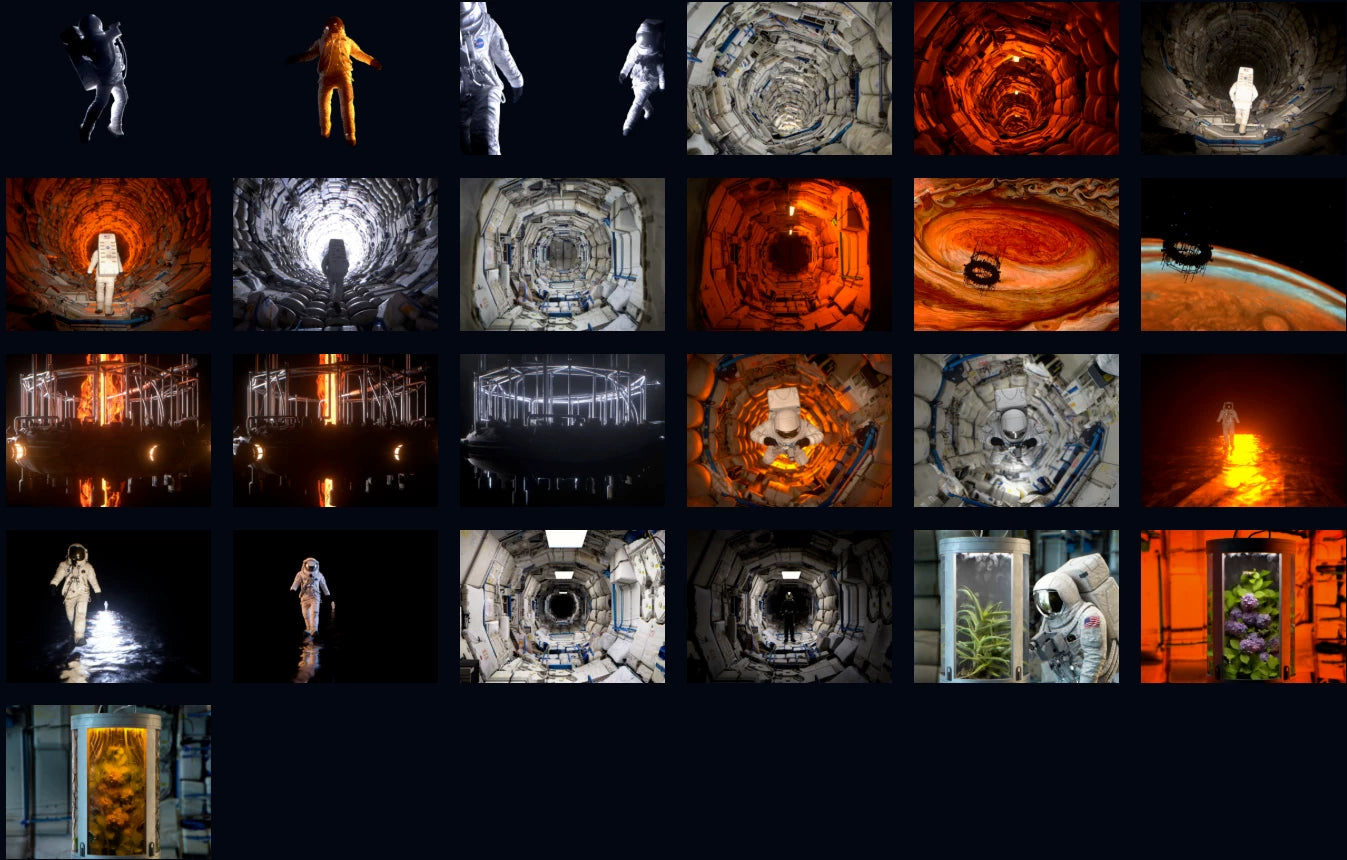 VISUAL | 🚀 25 astronaut space sci-fi atmospheric intro visuals, nightclub & bar showcase, LED screen background, VJ video collection - MICHIGO STUDIO