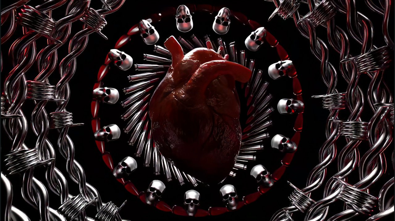 VISUAL | 💀 Dark skull-style KTV & bar DJ intro, LED screen stage background, VJ loop video material - MICHIGO STUDIO