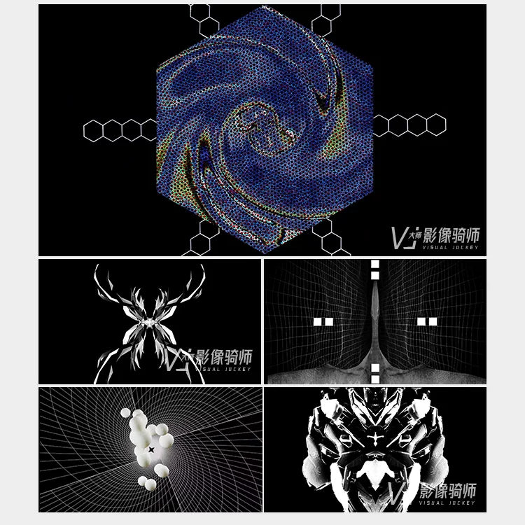 Visual Pack 🎬 | Dynamic Black & White Abstract Dots & Lines Visual | Flicker Noise LED Dance Stage VJ Loop ✨⚫⚪