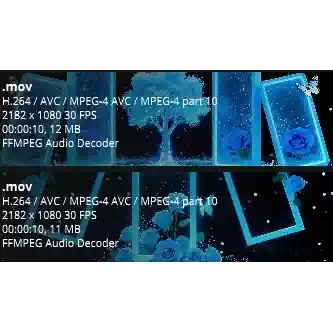 Aesthetic Blue Rose & Butterfly Motion Graphics: Dreamy Flower Particle Background for Stage, Weddings & Live House LED Screens. High-Quality VJ Asset ✨🌹