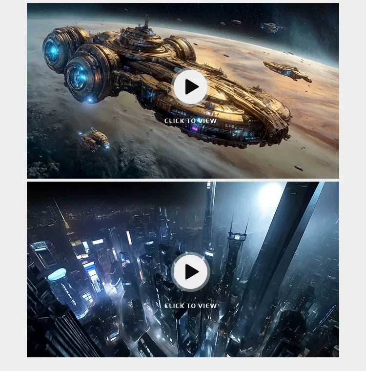 Visual Pack 🎬 | Futuristic Cyber City Alien Spaceship | Nightclub Bar LED Screen Background VJ Loop for DJ