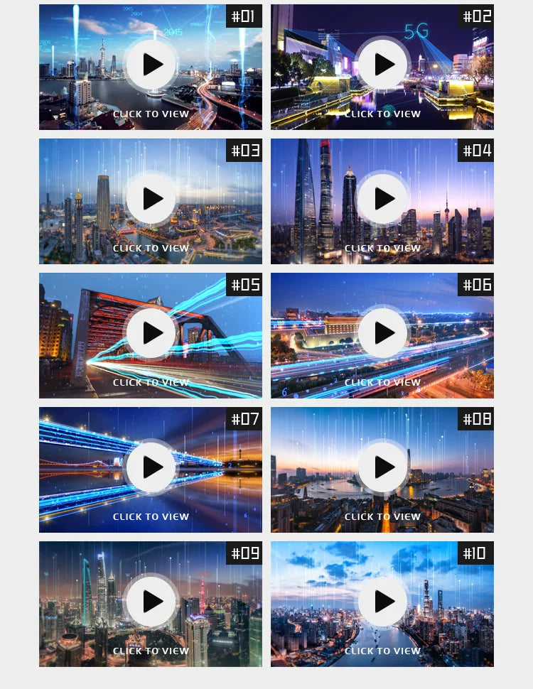 Visual Pack 🎬 | Futuristic Shanghai Smart City 🌆 5G Digital Life | LED Technology Background Video for VJ DJ Screen