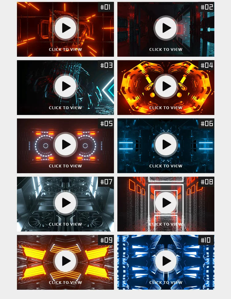 Visual Pack 🎬 | 3D Metallic Mechanical Rhythm Lines | Dynamic Nightclub Bar LED Screen VJ Background Video ⚡