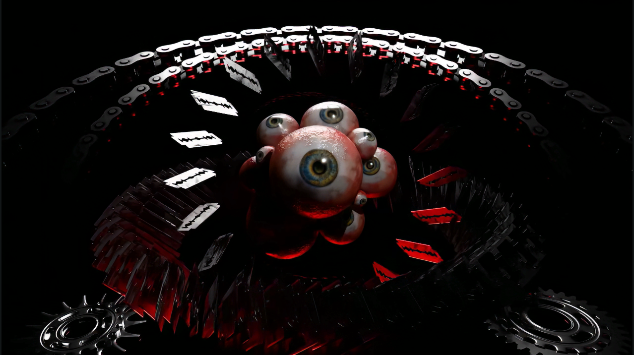 VISUAL | 💀 Dark skull-style KTV & bar DJ intro, LED screen stage background, VJ loop video material - MICHIGO STUDIO