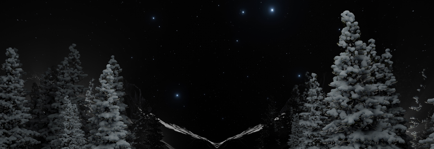 Premium Winter Night Scene: Lonely Cabin, Streetlight & Falling Snow Background. Cinematic VJ Loop for Livehouse & Moody Storytelling LED Displays. ❄️🌌🏠🔦