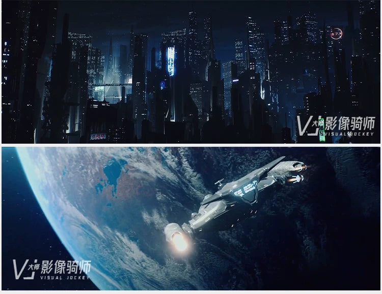 Visual Pack 🎬 | Astronaut Future City Space Station Journey | Sci-Fi Universe LED Background VJ Loop for DJ Club