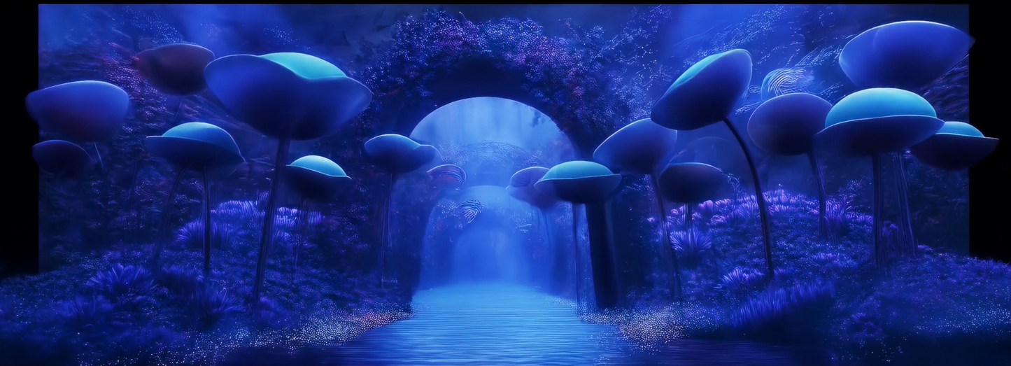 Premium Underwater Secret Realm: Glowing Jellyfish & Colorful Floral Jungle. High-Impact VJ Loop for Livehouse, Nightclubs & Psychedelic Stage LED Displays. 🪼🌺🌊✨