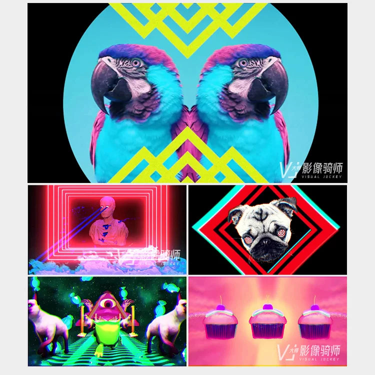 Visual Pack 🎬 | Vaporwave Hip Hop Cartoon Anime | Cool Nightclub VJ LED Video Background for DJ & Club 🔥