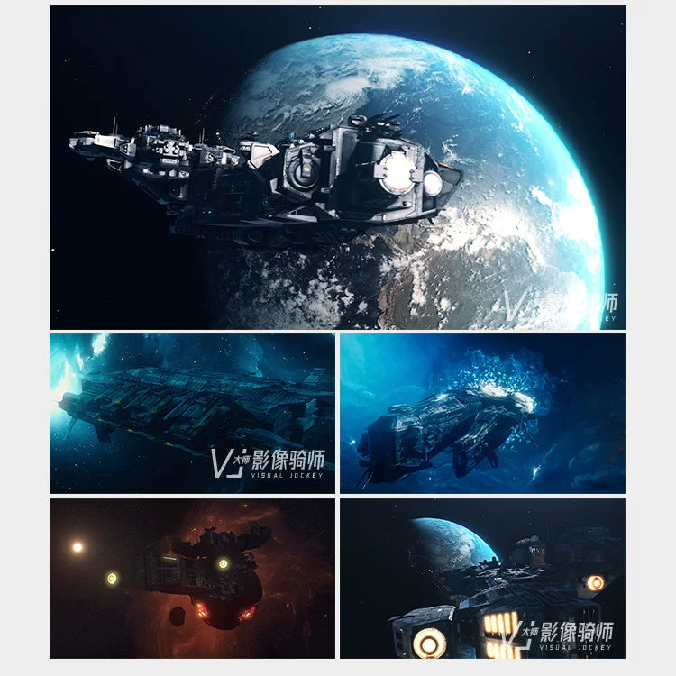 Visual Pack 🎬 | 3D Alien Tech 👽 Sci-Fi Spaceship 🚀 | LED VJ Video Background for Big Screen Live Casting
