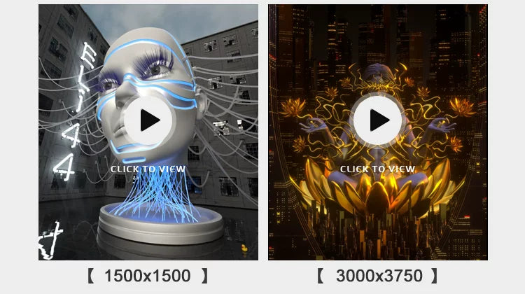 Visual Pack 🎬 | 3D Vertical Sci-Fi Abstract Tech Visual Effects | Creative Seamless LED Background VJ Loop for Stage DJ