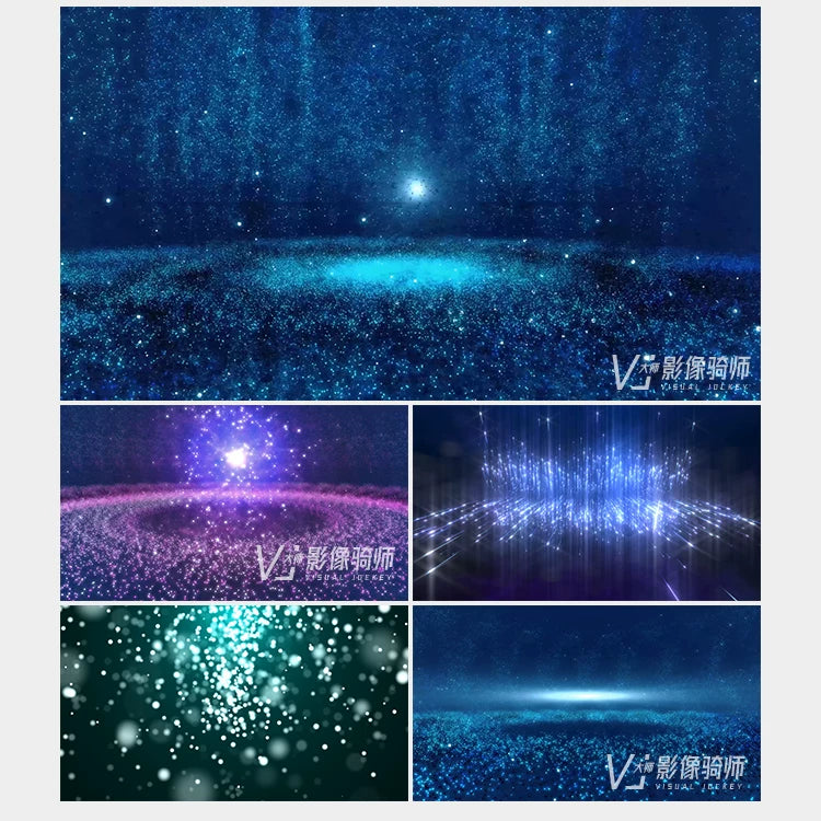 Visual Pack 🎬 | Dreamy Particle Rain & Starry Sky Background | Bar Stage Live LED Screen VJ Loop 4K ✨🌌💃🎶
