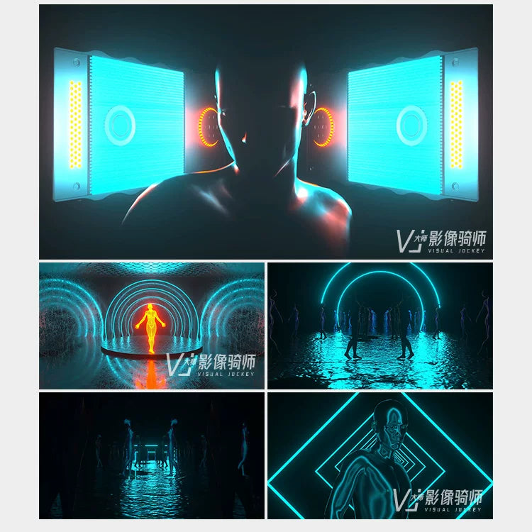 Visual Pack 🎬 | 3D Cyberpunk Character Animation | Dynamic LED Screen Background for Nightclub & Bar VJ Video 🤖🎶