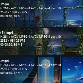 Dreamy Starry Night Background: Moon, Garden & Rocking Chair Video. High-Quality LED Large Screen VJ Asset for Stage & Live House Performances. ✨🌙🪑🍃