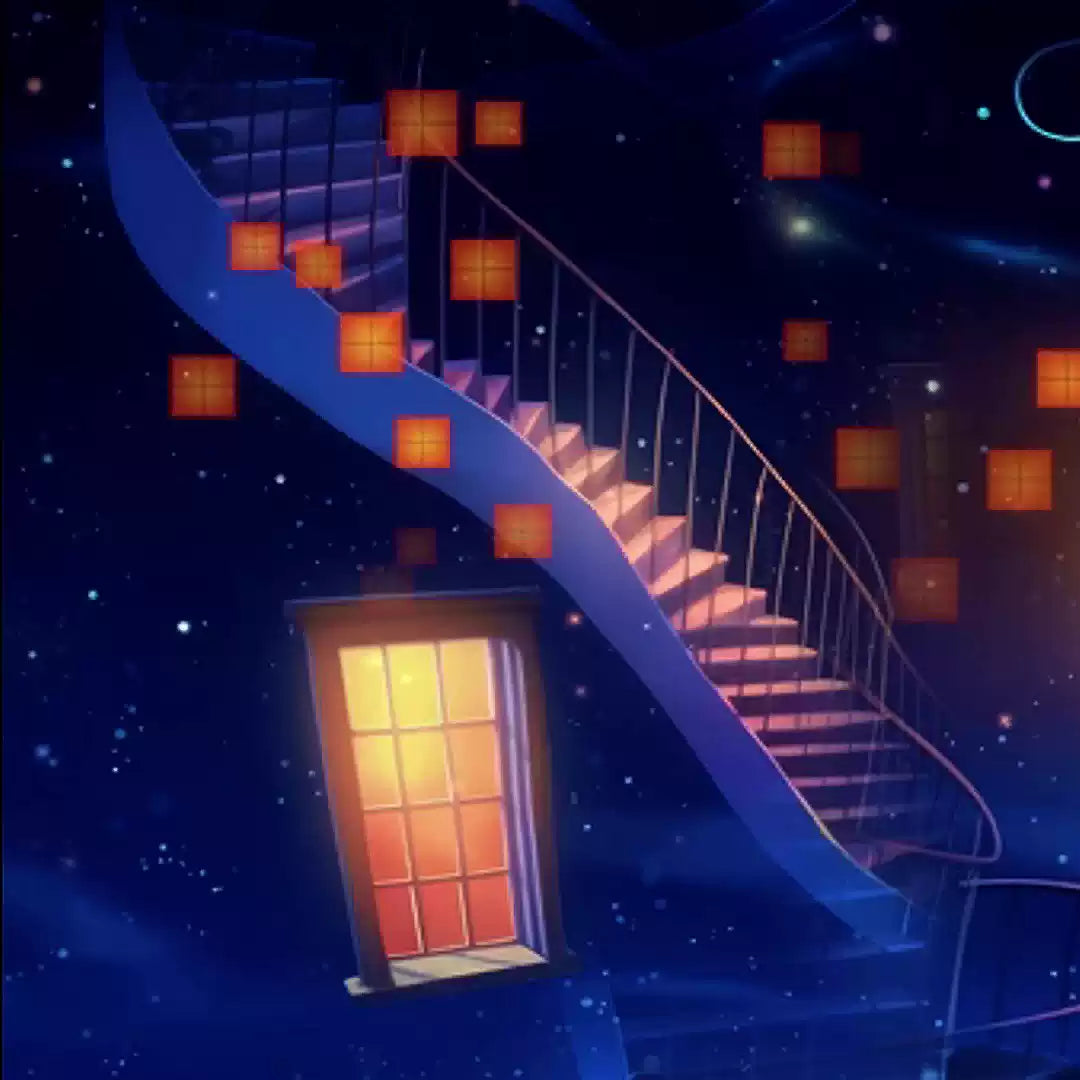 Premium Dreamy Spiral Staircase Vol. 2: Aesthetic Infinite Rotation Visuals. High-End Livehouse VJ Loop, Surreal Architecture Background & Cinematic Stage Asset. 🌀✨🏛️🌌💎