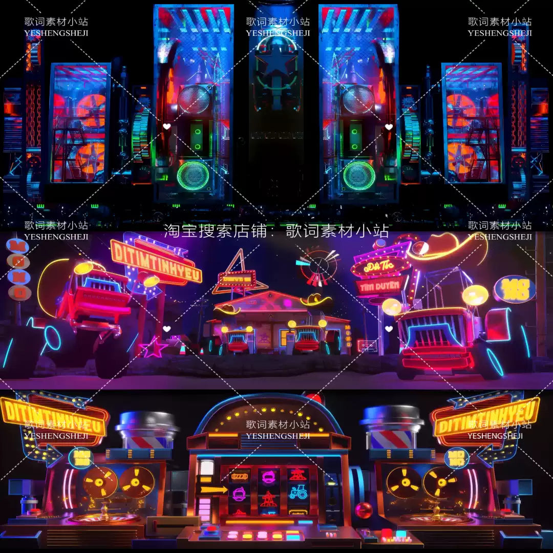 Premium Neon Mecha Loop: Stylish Cartoon Robot, Industrial Tech & Retro Fashion Background. High-Impact VJ Visuals for Livehouse, Bars & Stage LED Displays. 🤖⚡🌈🧬