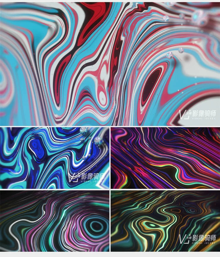 Visual Pack 🎬 | Colorful Artistic Liquid Oil Drops & Ripples Visual | Live LED Dynamic Animation VJ Loop ✨💧🌈