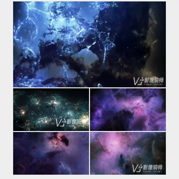 Visual Pack 🎬 | Dreamy 3D Starry Sky & Nebula Visual | Sci-Fi Gala LED Stage Background VJ Loop ✨🌌🚀