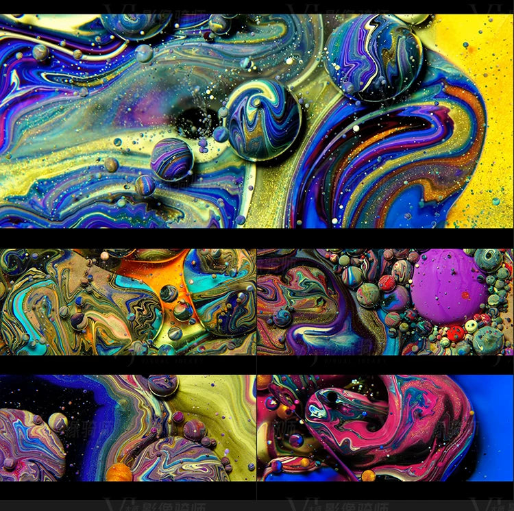 Visual Pack 🎬 | Colorful Flowing Liquid Oil Drops Visual | LED Large Screen VJ Loop Background 4K ✨💧🔥