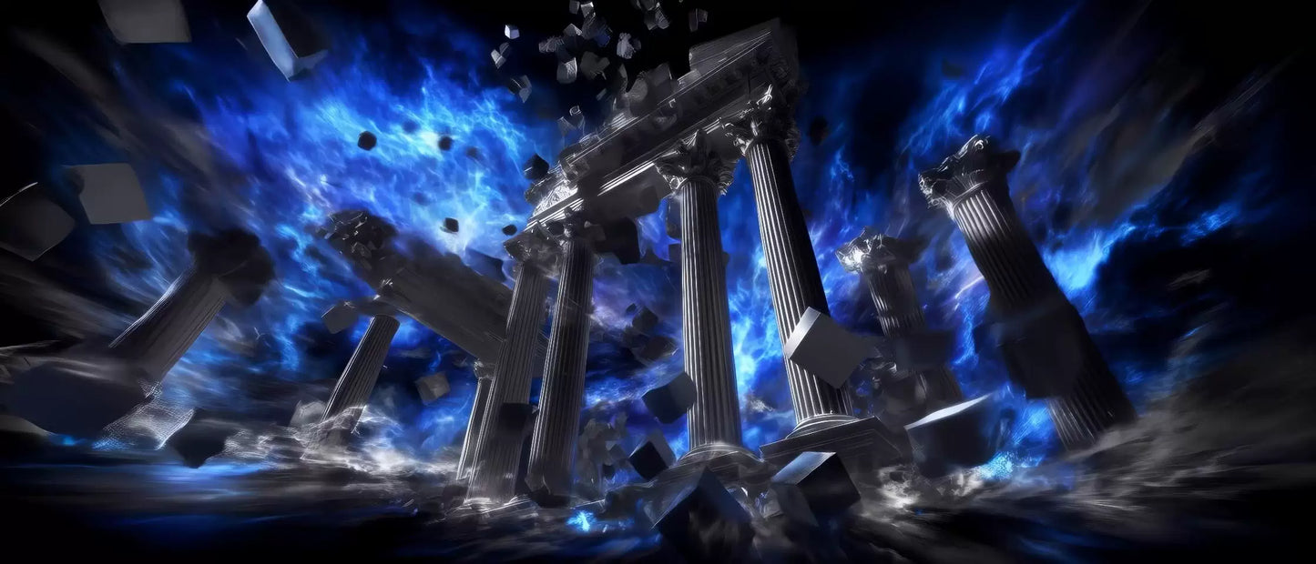 4 Sets Blue Ruin City & Roman Column LED Backgrounds | Ancient Architecture VJ Material | High-Definition Livehouse Stage Visuals | Motion Graphics Asset Vol. 228 🏛️🌀🎞️