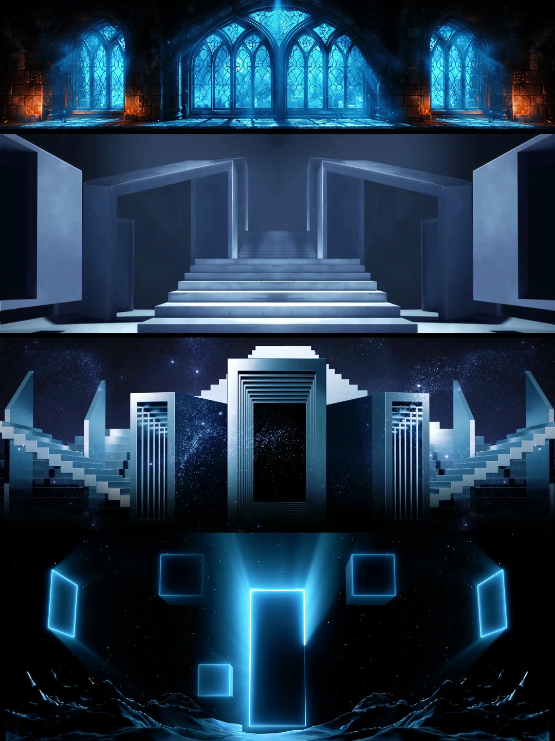 Premium Geometric Architectural Visuals: Aesthetic Minimalist Background for Livehouse, Stage Displays & Luxury Events. High-End Motion Graphics Asset. 🏗️💎📐✨🏢