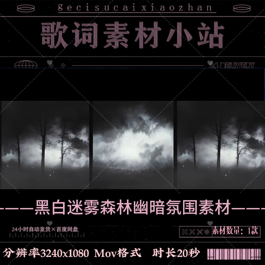 Premium Dark Mist Forest Assets: B&W Smoke Effects & Grayscale Mysterious Woodland Scenery | Cinematic Atmospheric Backgrounds for Live House & Video Editors 🌫️🌲🌑 FX
