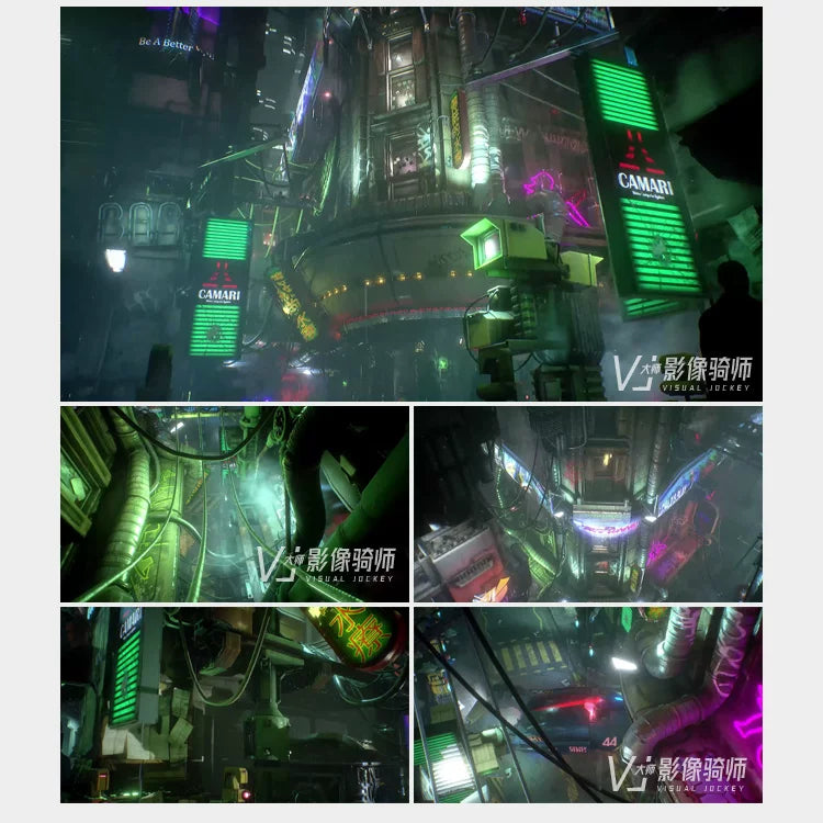 Visual Pack 🎬 | 3D Cyberpunk Futuristic Cityscape | Nightclub Bar Live LED Screen VJ Background Video 4K 🌃🎶🔥
