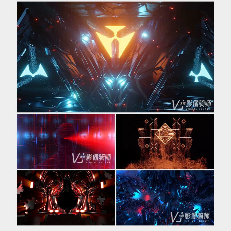 Visual Pack 🎬 | 3D Cool Rhythm Skull | KTV, Bar & Nightclub Stage Performance LED Screen VJ Video Background 💀🎶