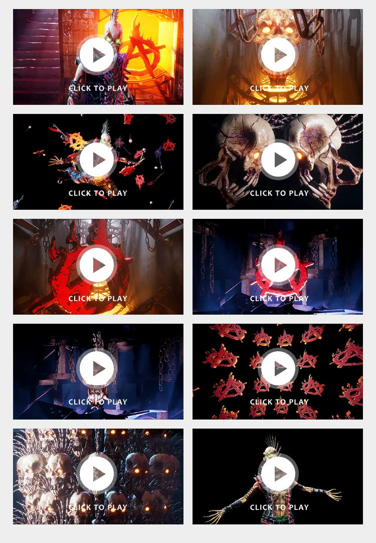 Visual Pack 🎬 | Cool Punk Rock Skull Animation | Bar & Nightclub Stage LED Screen VJ Video Background 4K 💀🎸